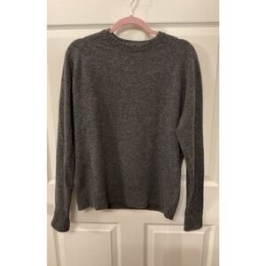 Wills Men's Crewneck 100% Wool Speckled Gray Pullover Sweater, L